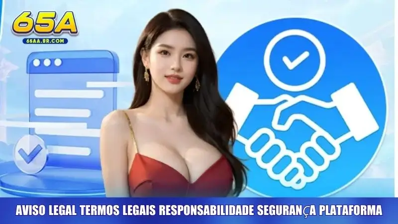 Aviso legal termos legais responsabilidade segurança plataforma